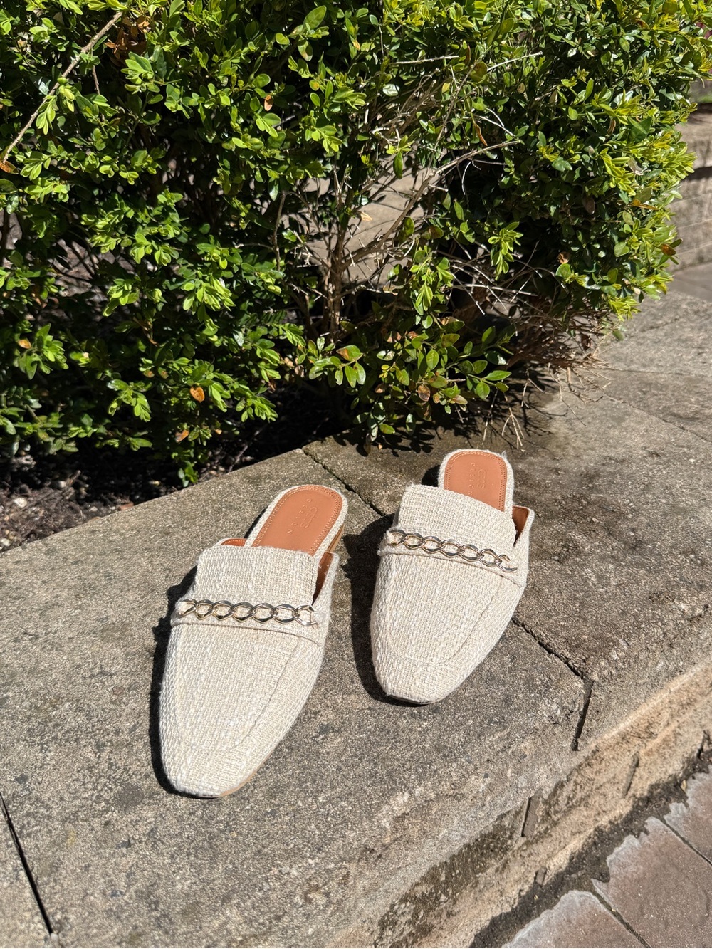 ASOS Design Motto Chain Flat Mules